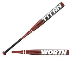 Shop By Certification New Worth ABTTN Titan Comp Red Adult Baseball Bat BESR
