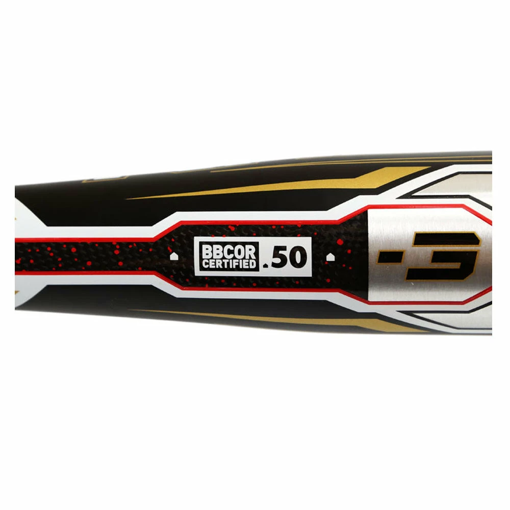 New Rawlings Trio Technology BBRTTB BBCOR Baseball Bat 2 5/8″ Black/White - Image 4