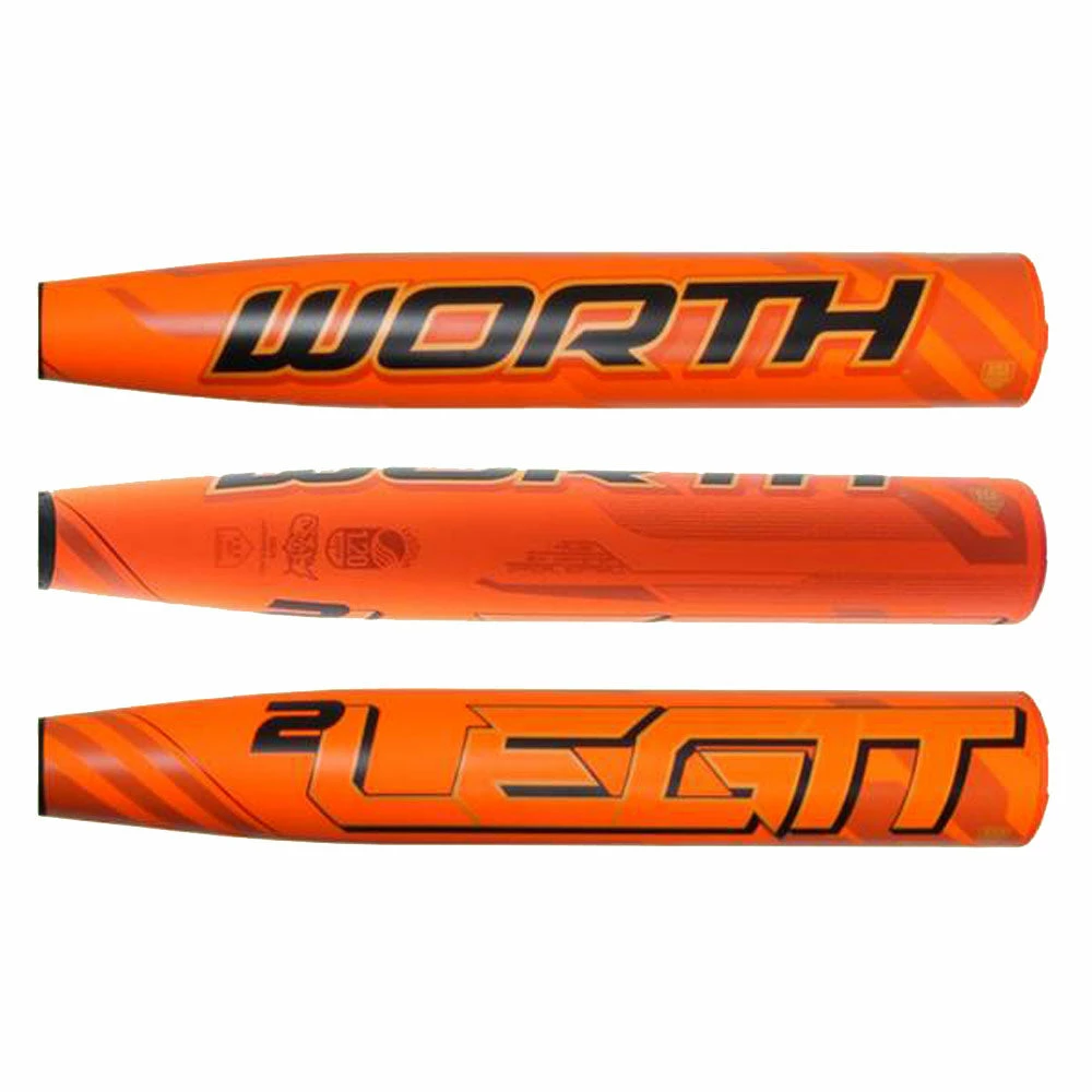 New Worth LEGIT 2 FPLGC Fastpitch Softball Bat 2 1/4″ Orange Composite USSSA 1.20 BPF Stamp - Image 2