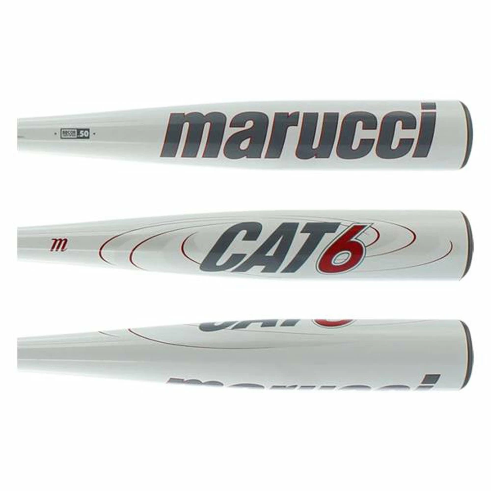 New Marucci Cat 6 MCBC614 BBCOR Baseball Bat 2 5/8″ White/Red - Image 2