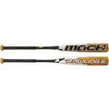 Baseball Bats New Rawlings Mach SLMC10 Senior League Baseball Bat 2 5/8″ Yellow/Wht/Blk
